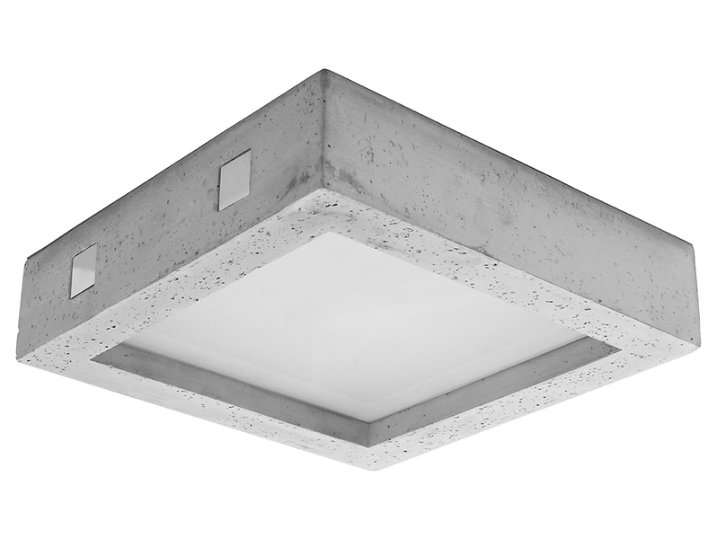 Plafon Riza LED 33 cm betonowy szary