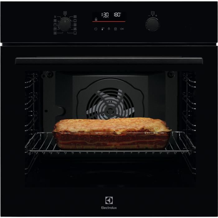 Horno empotrable - Limpieza pirolítica - Cocción con ventilador - ELECTROLUX EOF6P46Z - Puerta fría - 45 recetas preprogramadas