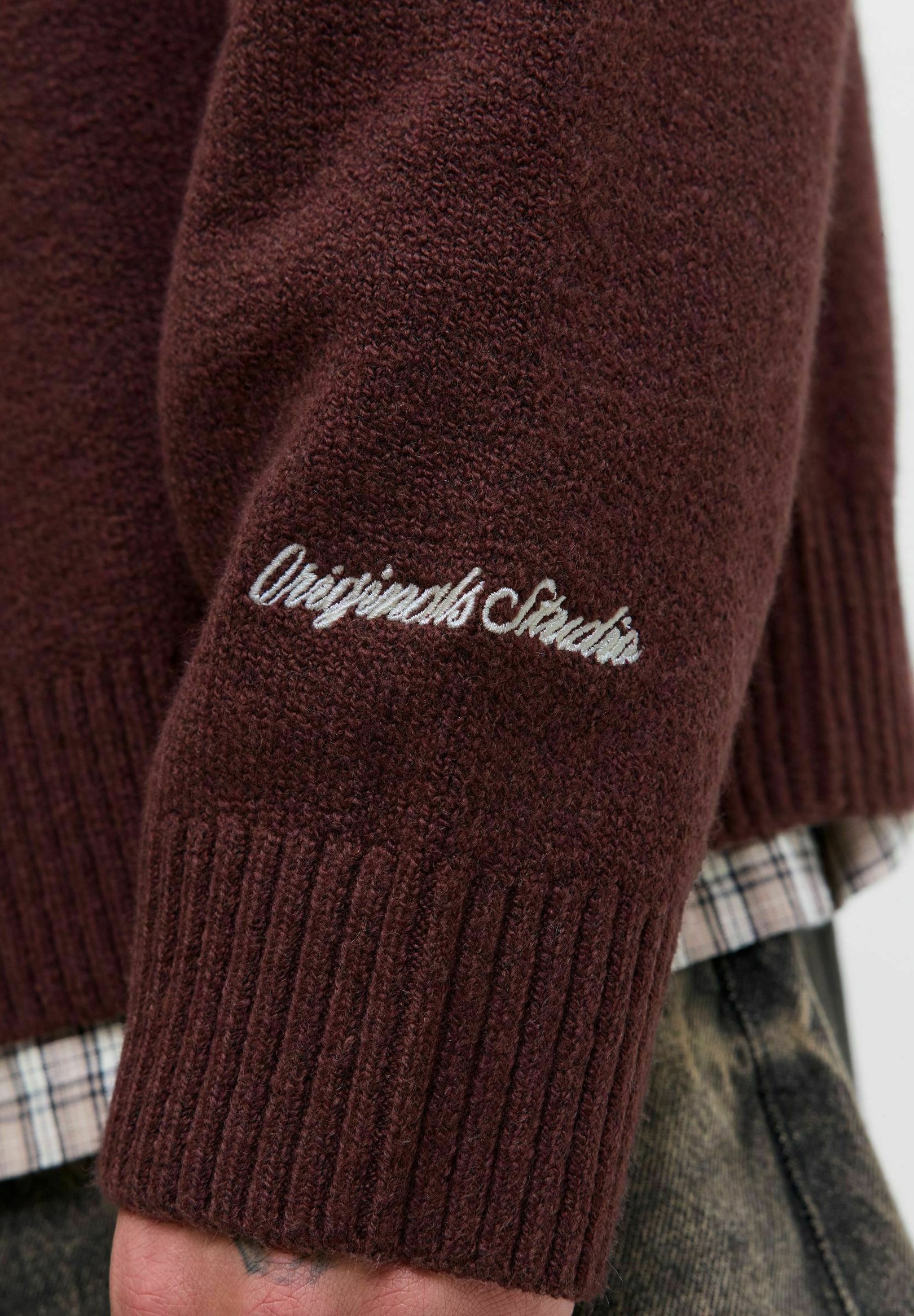 Jack & Jones JORNORREBRO CREW NECK - Trui - diep mahonie