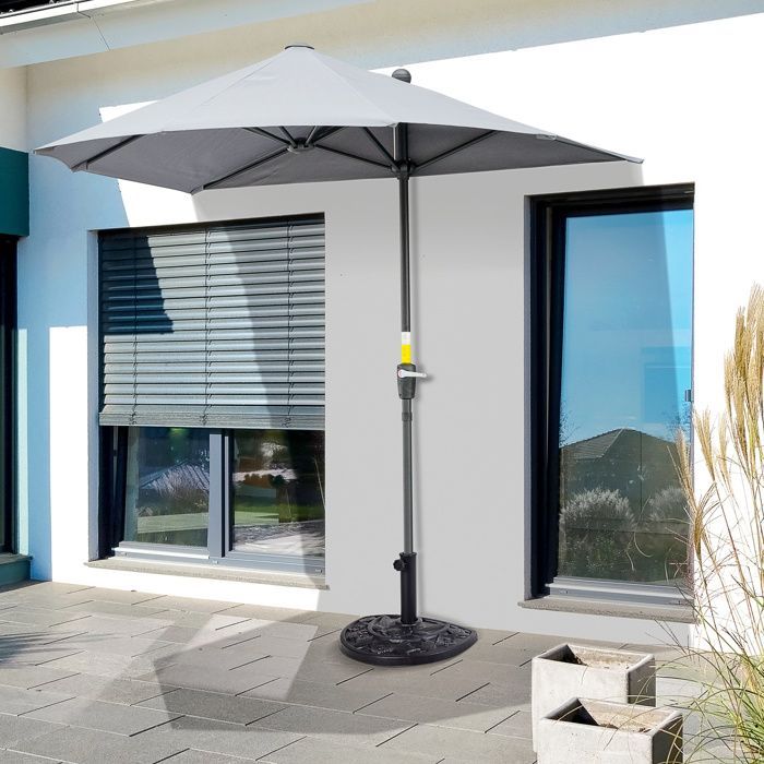 Base per ombrellone - Outsunny - 50x31x32cm - Resina - nera