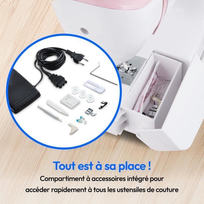 Sewing Machine - MEDION - SM 60 - 62W - 24 Stitches + Double Stitches - 700 RPM - LED - Pink
