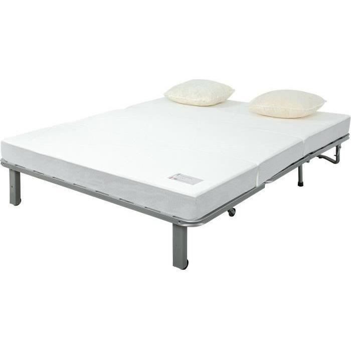 Nuage 3-zits slaapbank - Grijze stof - SIMMONS matras - Slaapoppervlak 188x138 cm