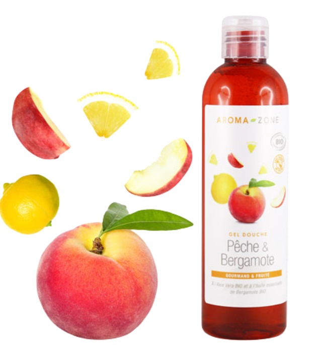 Bio-Duschgel mit Pfirsich- und Bergamotte-Duft