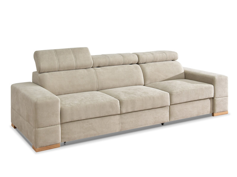 Wygodna Sofa Z Ruchomymi Zagłówkami Beverly 3 Osobowa Na Wymiar Proste Boki