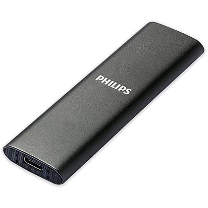 SSD esterno - PHILIPS - 2 TB - Ultra sottile - Velocità di lettura 550 MB/s - USB-C