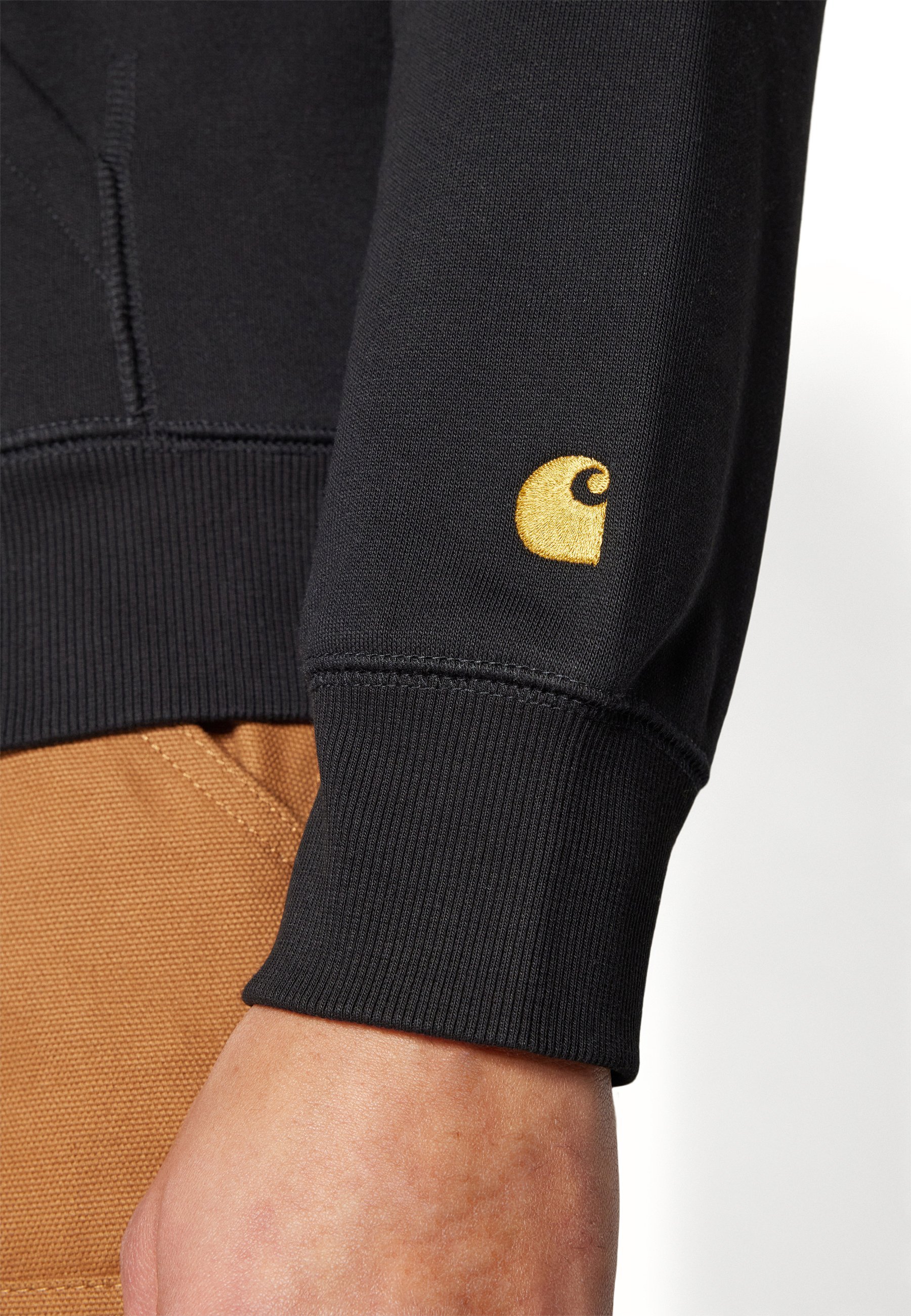 Carhartt WIP HOODED CHASE JACKET - Huppari - black/gold