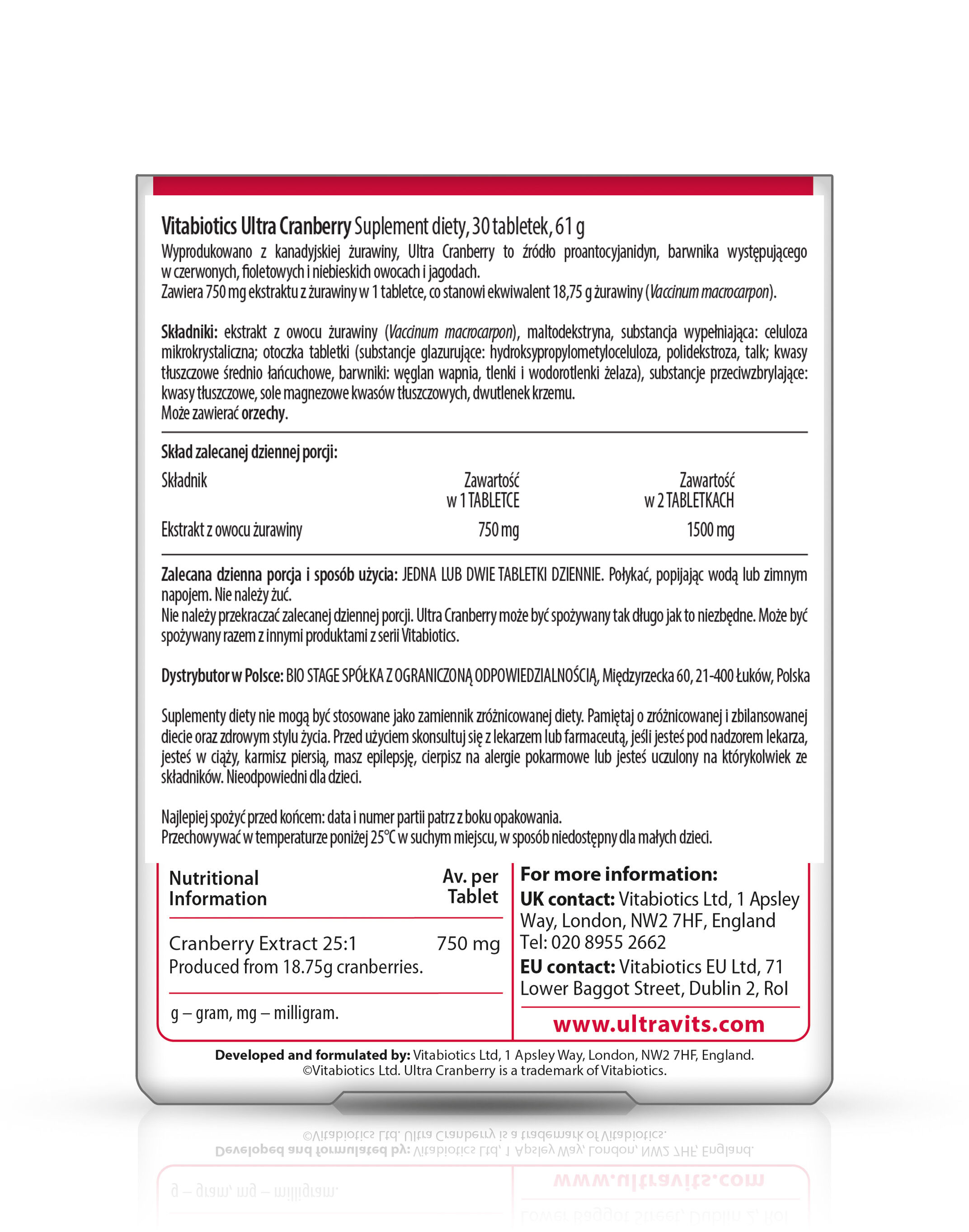 Vitabiotics Ultra brusnica