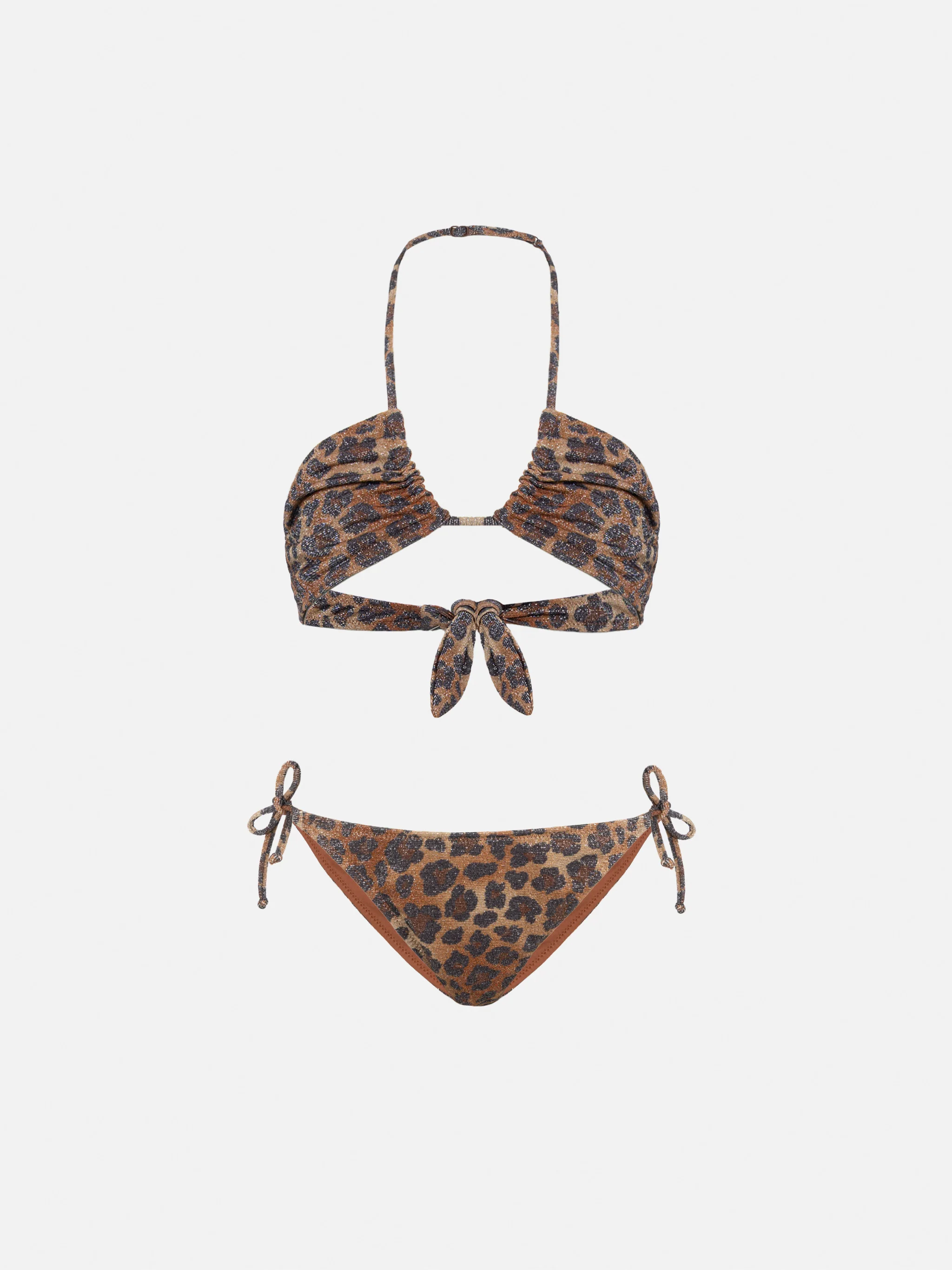 Bikini a fascia lurex animalier Aryanna
