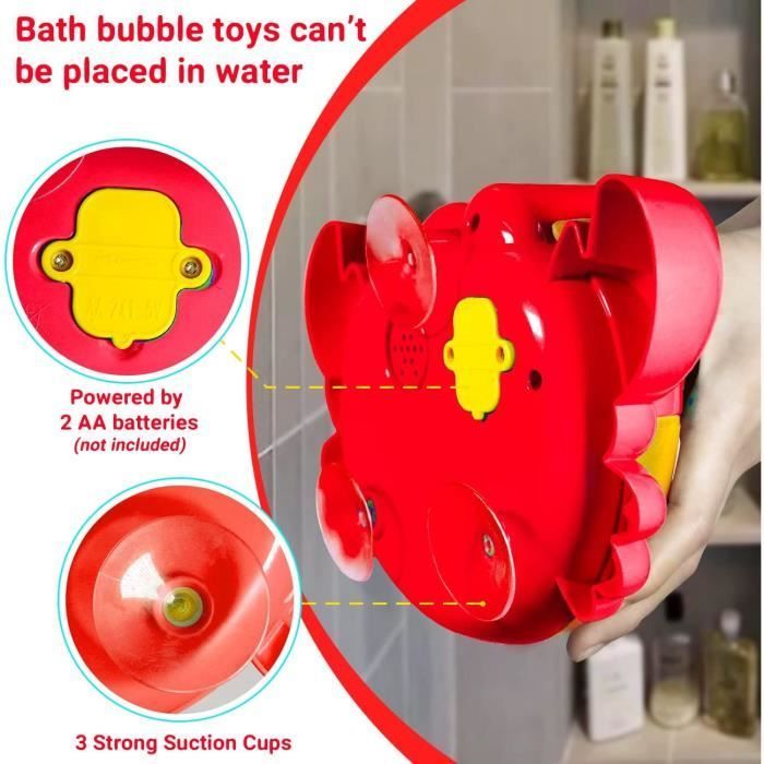 Juguetes de baño para bebés, máquina de burbujas con forma de cangrejo y música, juguetes de baño para niños pequeños, niños y niñas, soplador de burbujas.