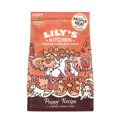 Lily's Kitchen Puppy Droogvoer voor Honden - Kip, Zalm & Erwten