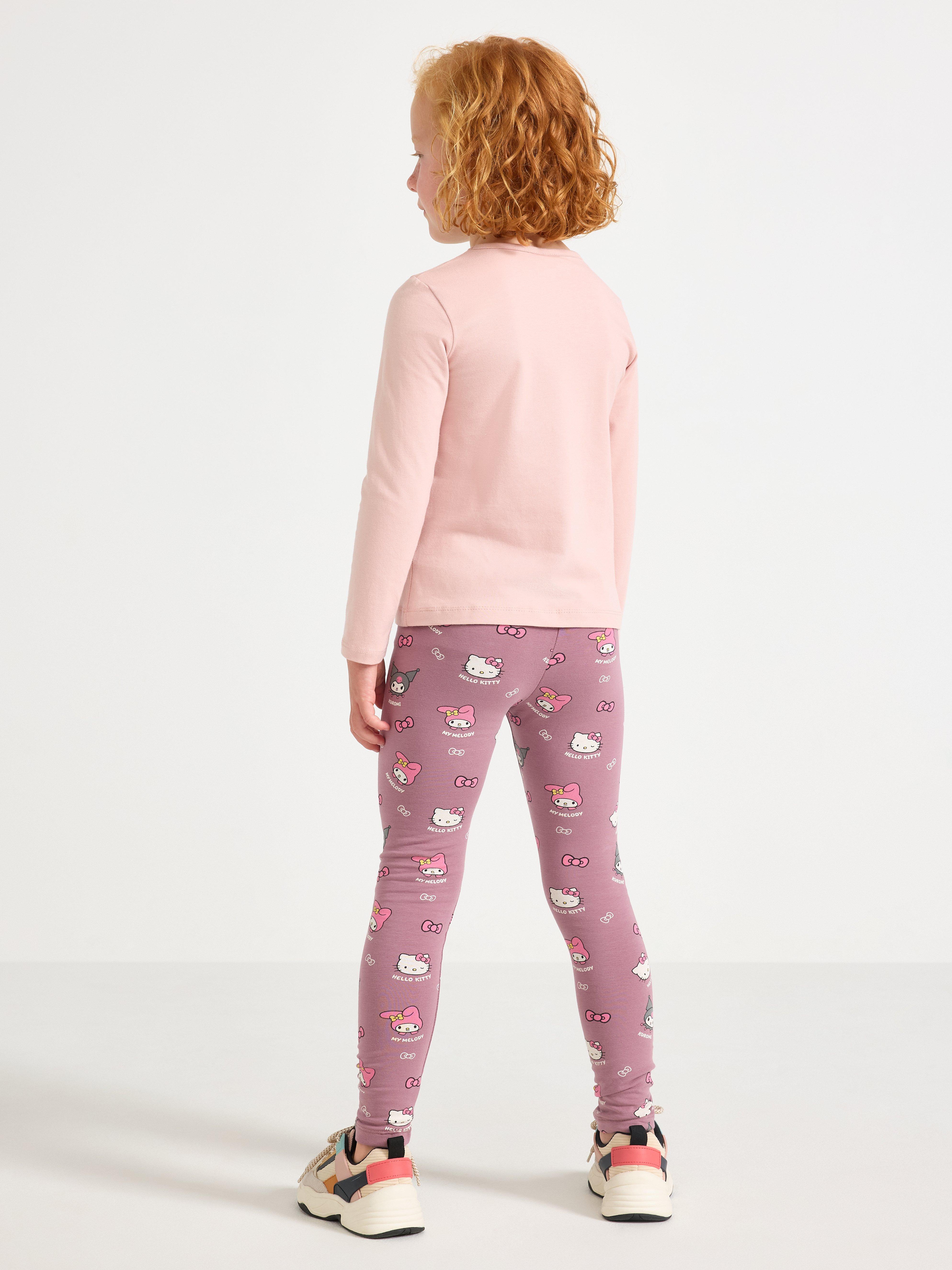 Hello Kitty i prijatelji helanke s četkanom unutrašnjom stranom boje Dusty Lilac