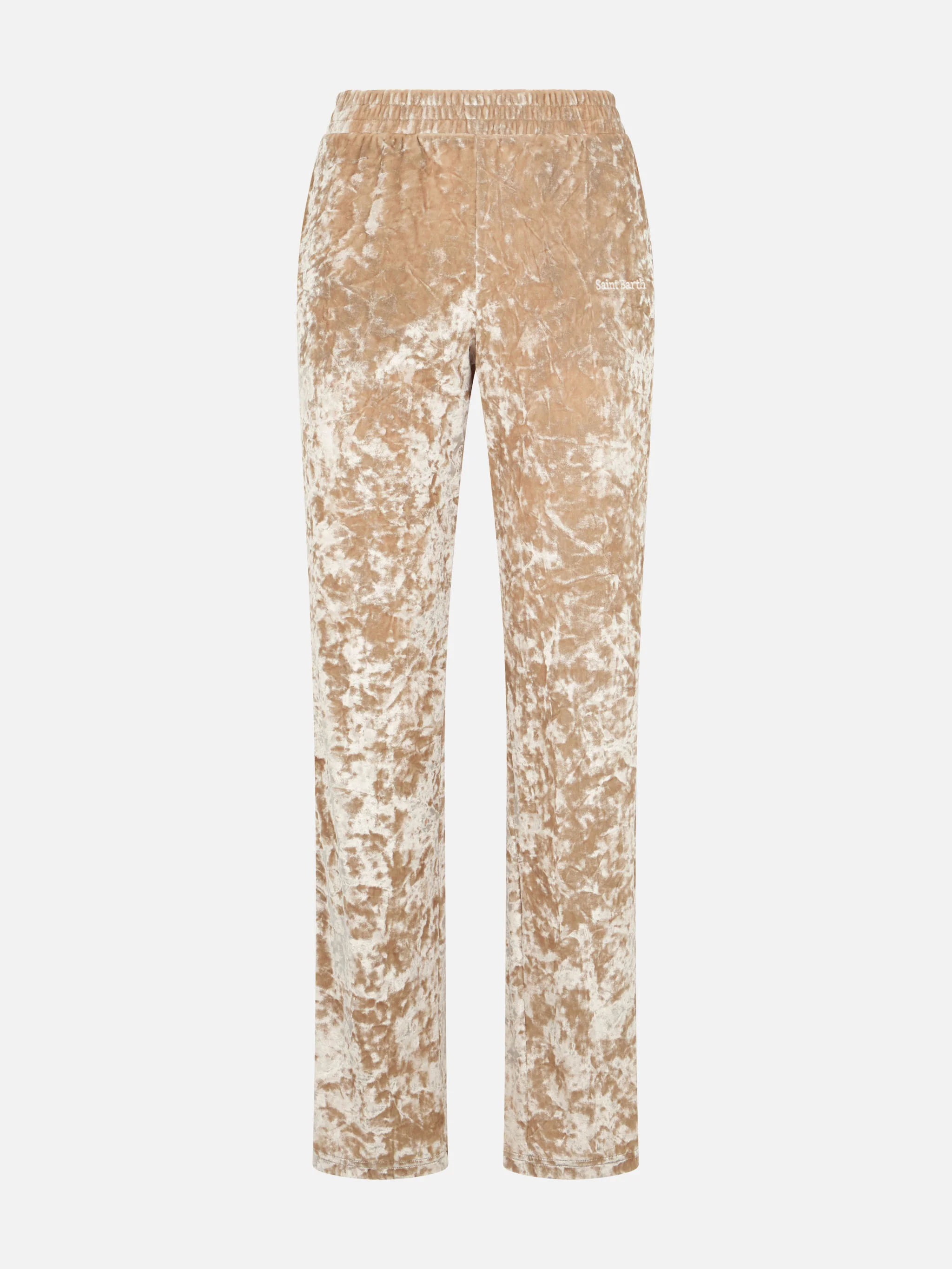 Pantalones de mujer Yvonne de chenilla beige