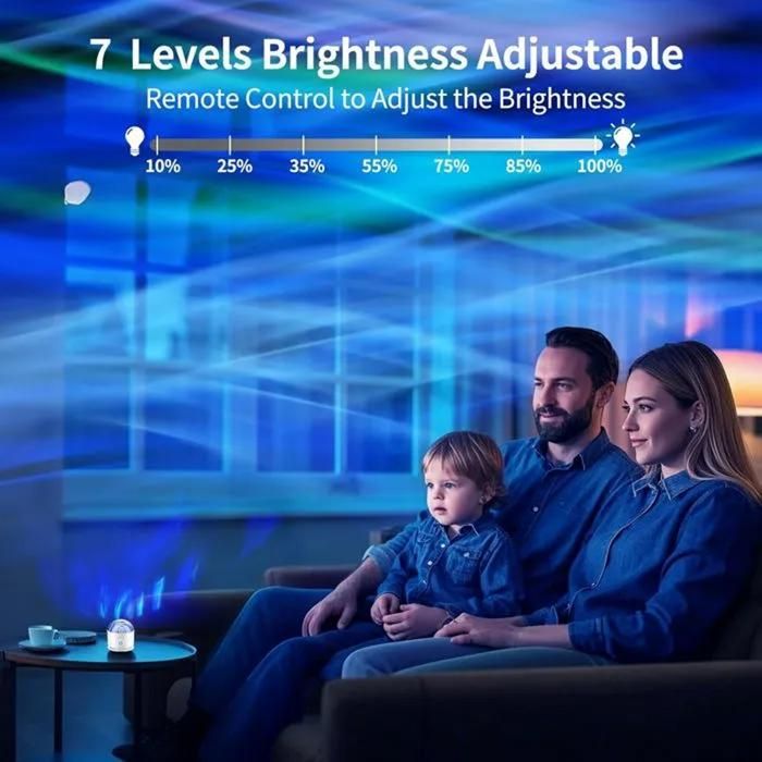 Projecteur Ciel Etoile, Lampe Aurore Boréale avec 16 Effets Lumineux et Télécommande, Projecteur Galaxie Veilleuse Enfant pour Lam