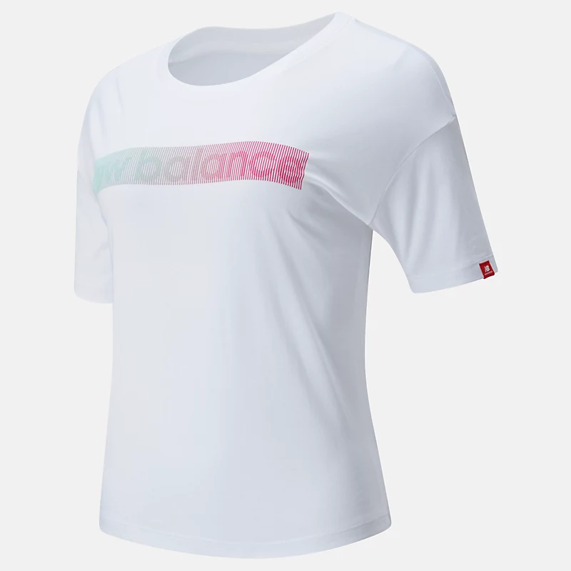 Damska koszulka typu boxy “Tokyo Nights Essentials” – BIAŁA