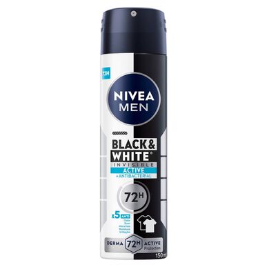Nivea Men Black & White Invisible Active 72h tahranpoistodeodoranttisuihke 150 ml 150 ml