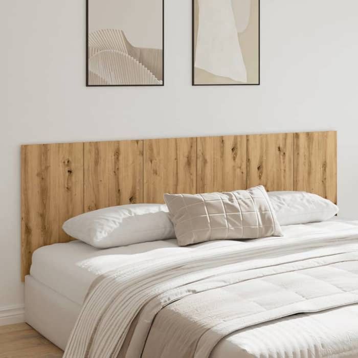 Cabecero de pared vidaXL, fabricado artesanalmente en madera de roble, cabecero para dormitorio, cabecero para cama doble 856831