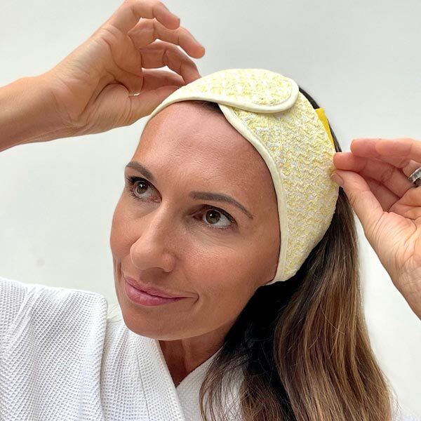 Popmask Mikrofaser-Spa-Stirnband – Gelb
