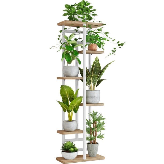 Étagère à Plante Porte Plante Multifonction Créatif Escalier à Fleurs Décoratif pour Balcon, Salon, Bureau, Jardin 36x23.5x106cm
