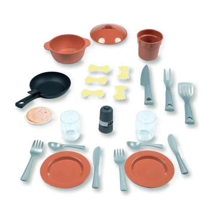 SMOBY - Cucina a isola - Design moderno - Superficie di gioco a 360° - Funzioni tradizionali - 23 accessori - Età 3+