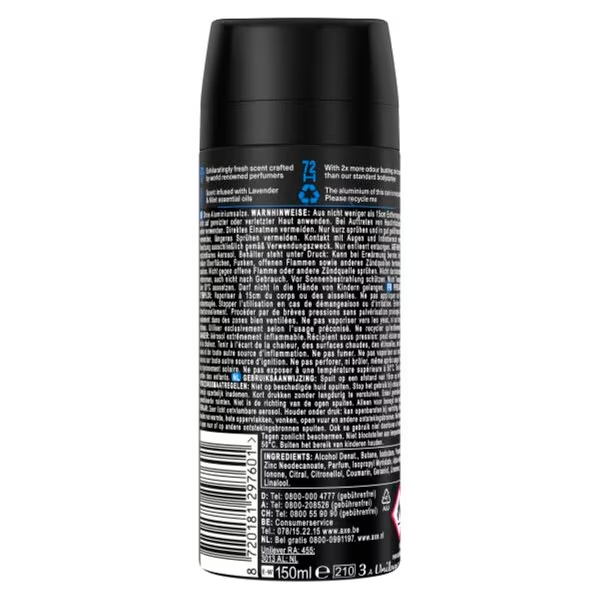 Axe Fine Fragrance dezodorans u spreju za tijelo s mirisom plave lavande 150 ml