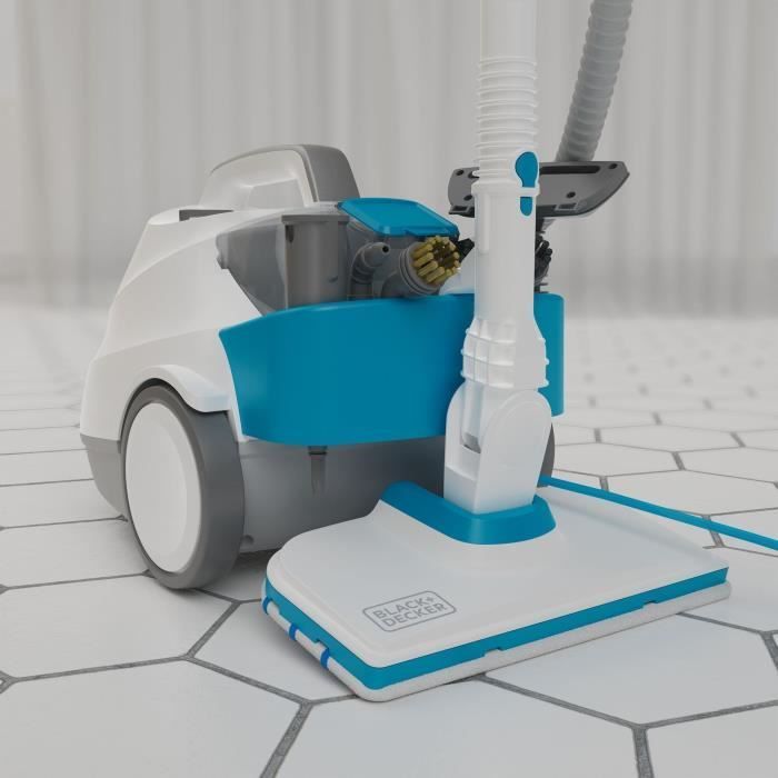BLACK+DECKER - BHSMP2314-QS - Pulitore a vapore multifunzione a contenitore da 2300 W - Serbatoio da 1,2 l - Cavo da 8 m - 14 accessori