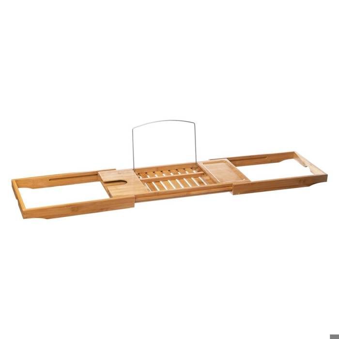 Bandeja de baño extensible de bambú - 5 cinco simplemente inteligente