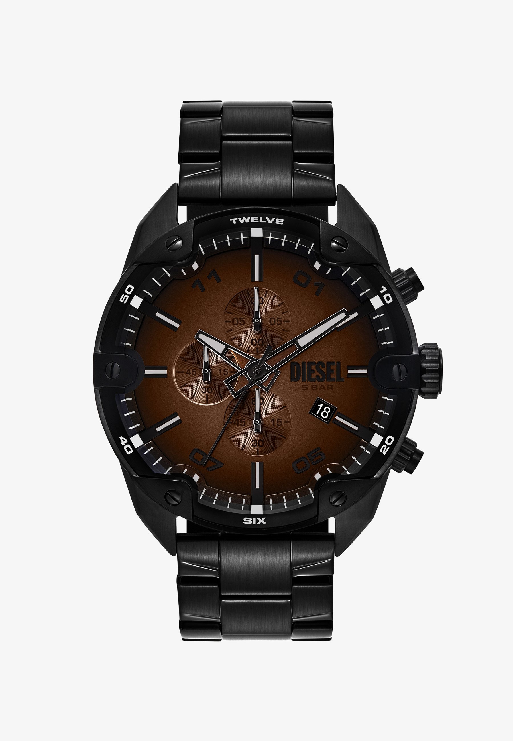Diesel SPIKED - Chronograafhorloge - zwart