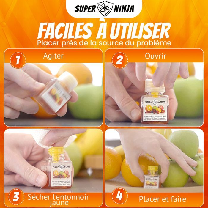 Trampa para moscas - Super Ninja - FFN49494 - 12 trampas