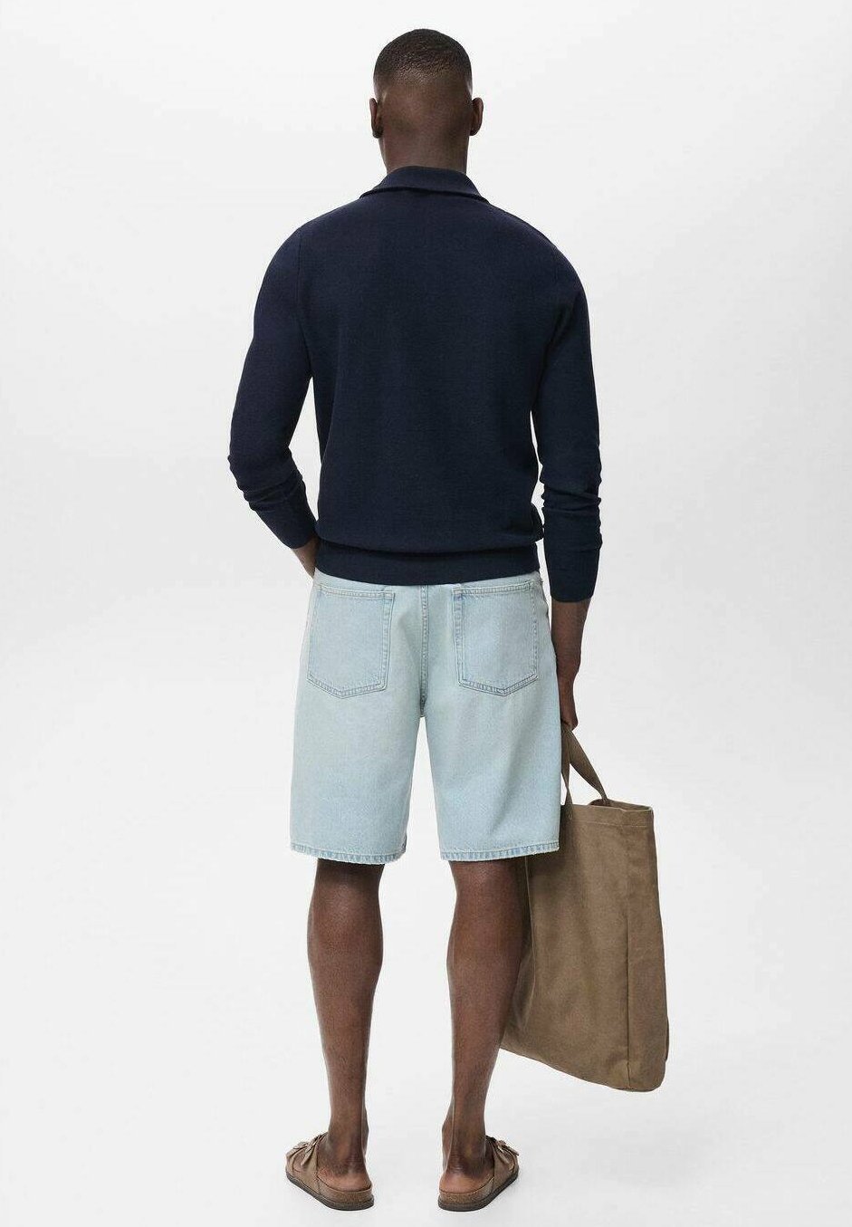 Maglione Mango CON COLLO A ZIP - blu royal