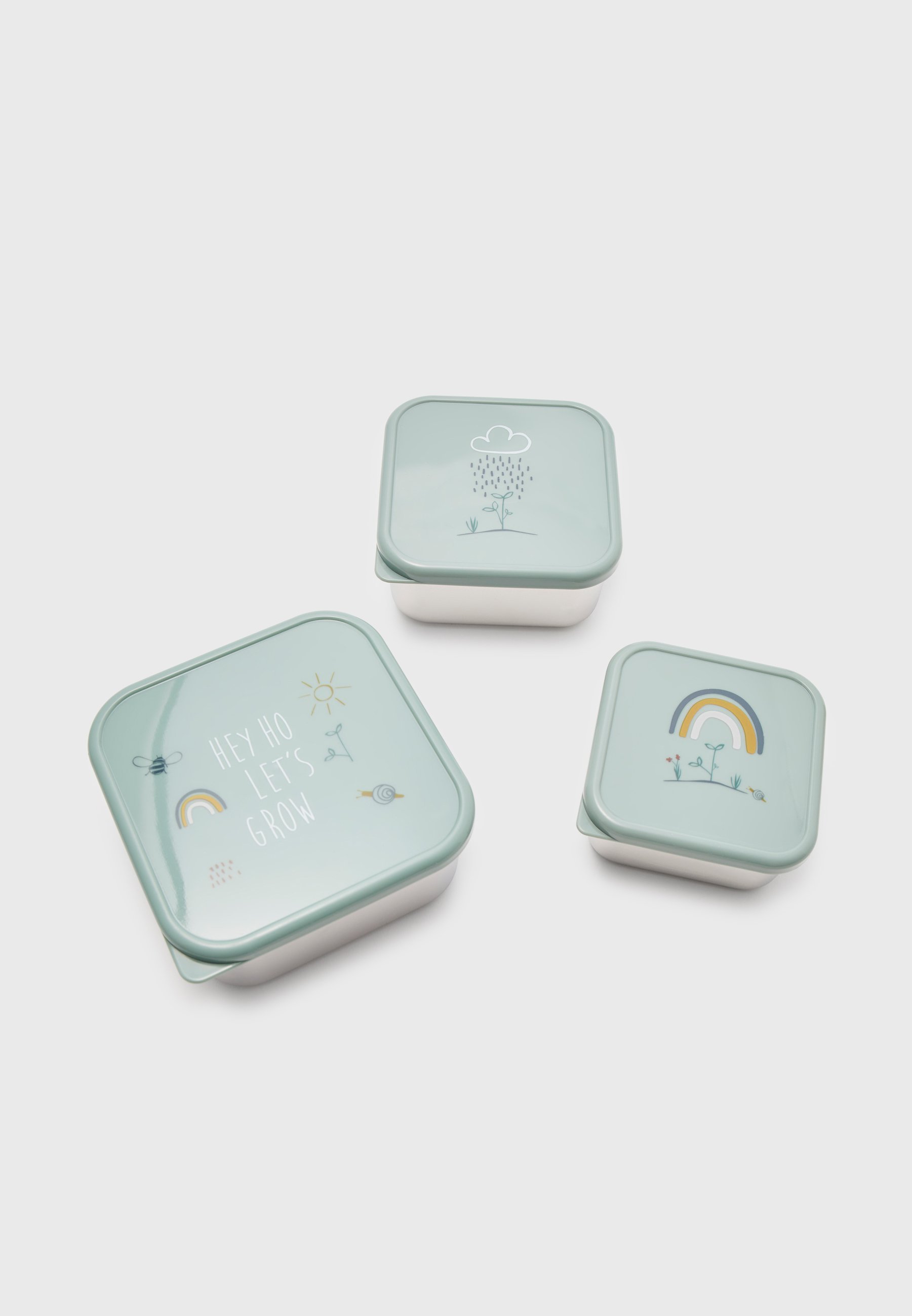 Lässig SNACKBOX SET - Lunchbox - groen