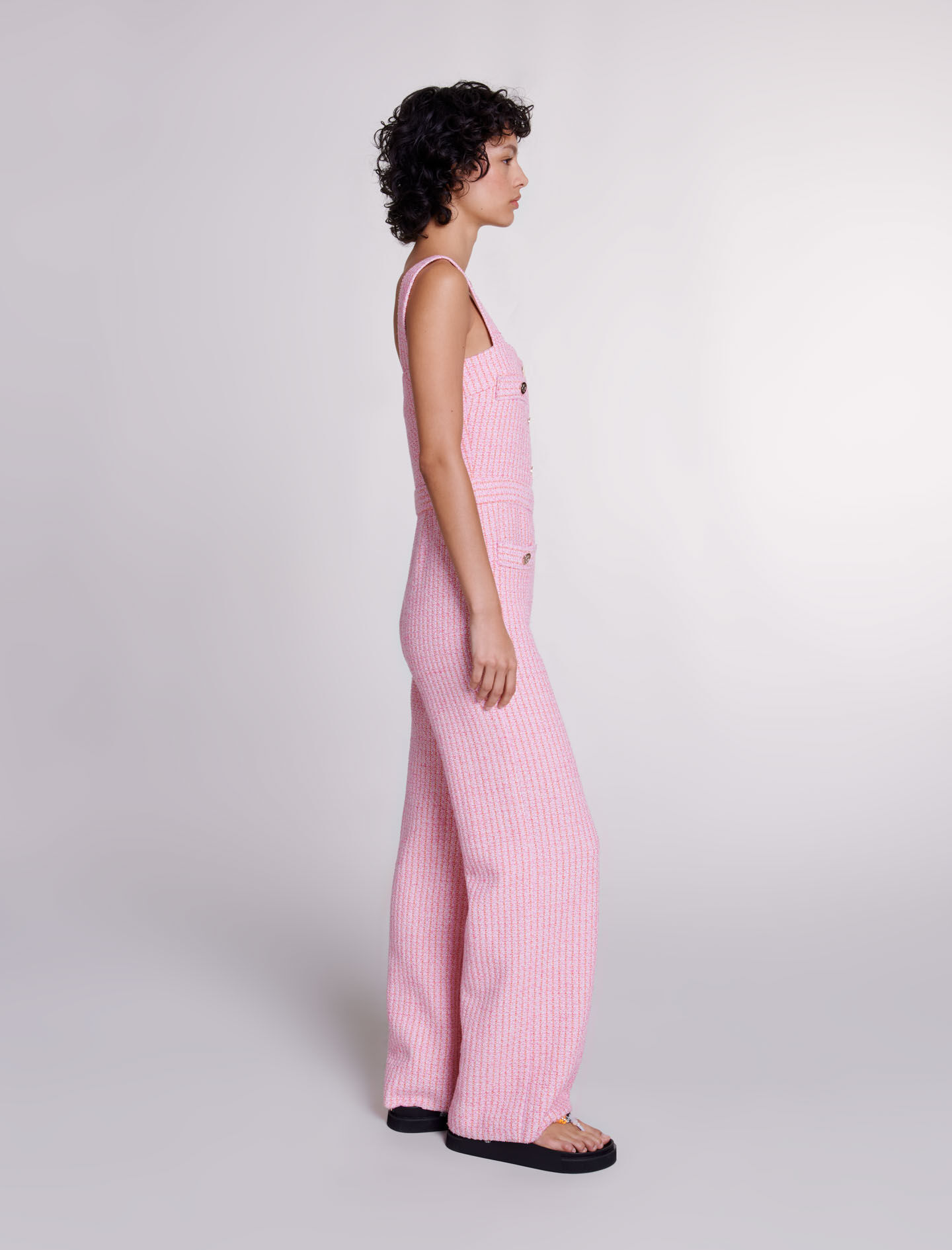 Tweed overall - Roze/oranje