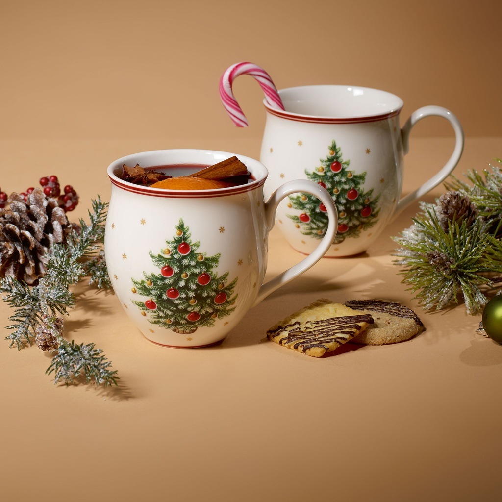 Villeroy & Boch šalica s ručkom, set od 2 dijela; set igračaka za božićno drvce – 1 komad