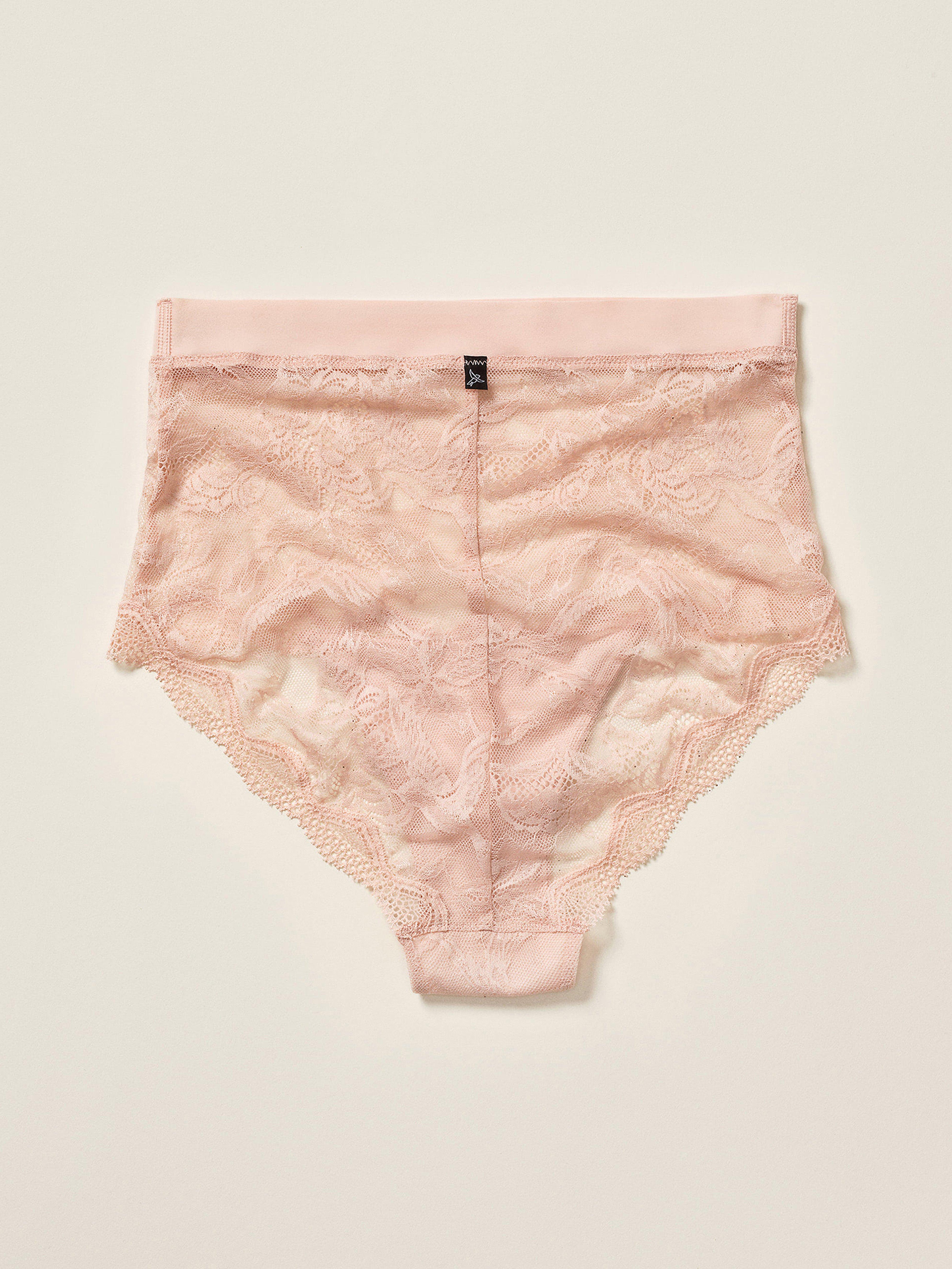 Hlače visokog struka The Bird – Closely Dusty Pink