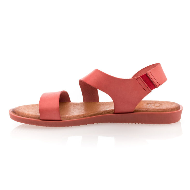 Oransje sandaler / sko med åpen tå til dame