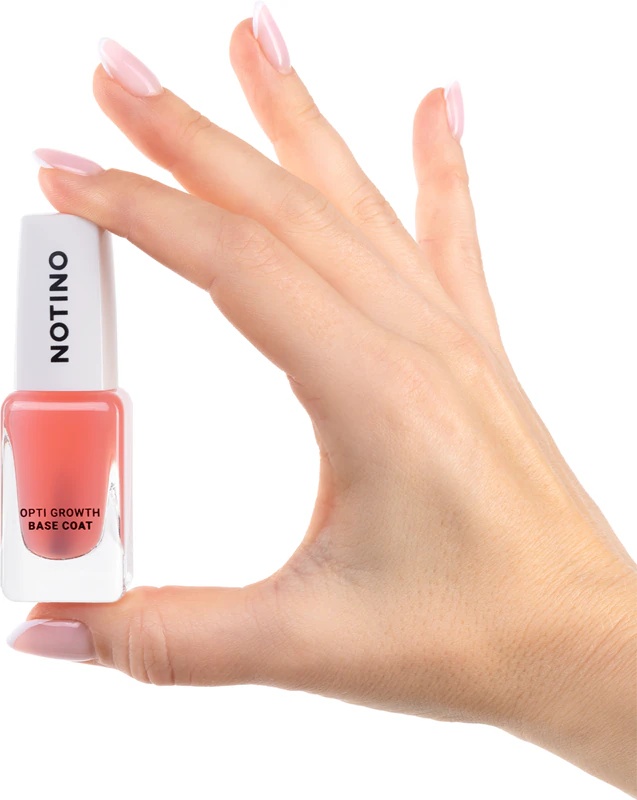 Notino Nail Care Opti Growth Base Coat barojoša nagu laka, kas atbalsta nagu augšanu