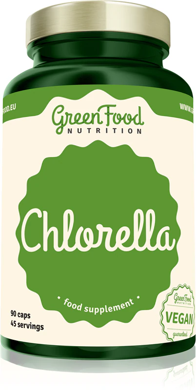 GreenFood Nutrition Chlorella-Nahrungsergänzungsmittel-Kapseln für ein Gefühl des Wohlbefindens