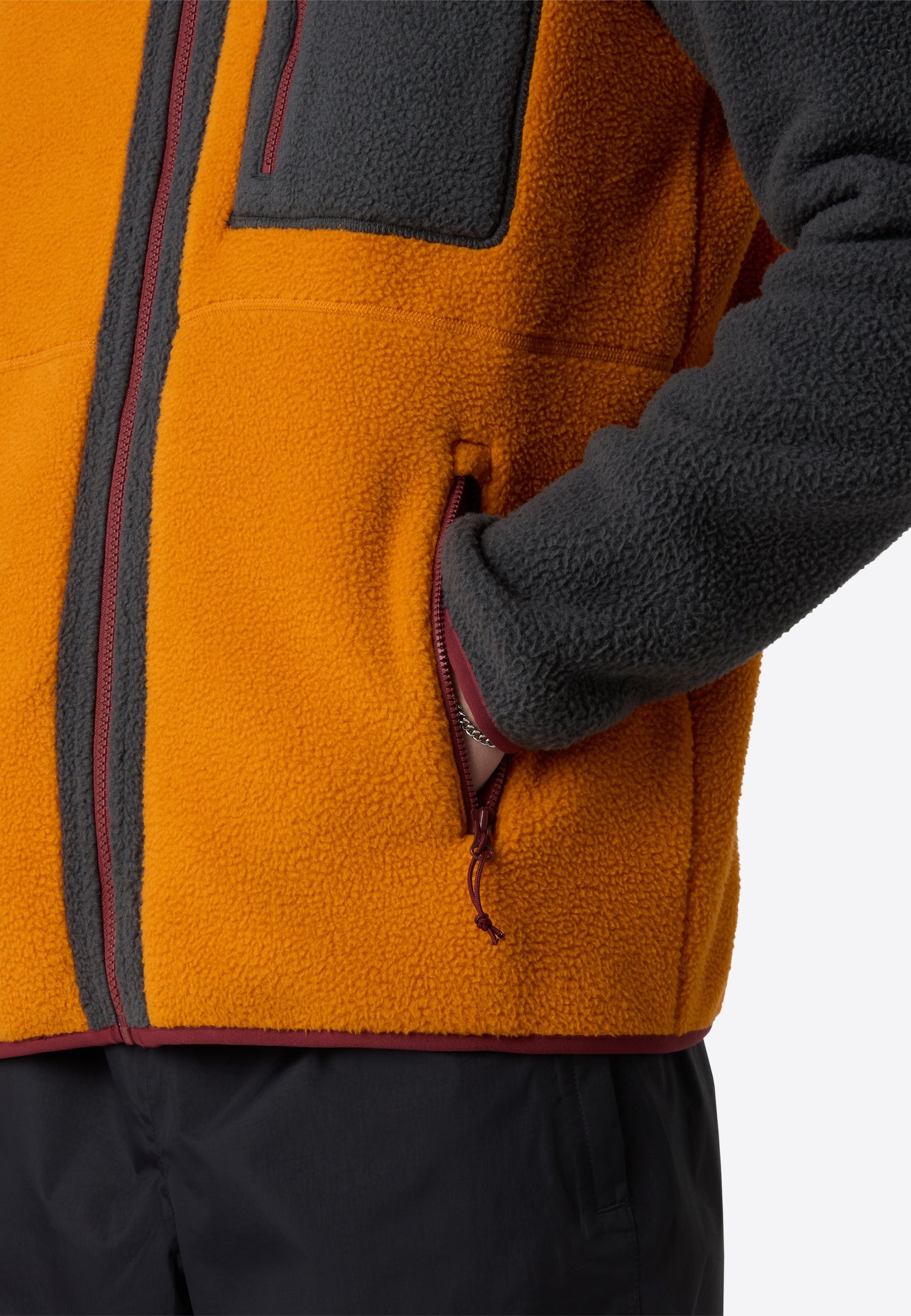 The North Face M YUMIORI FULL ZIP - Jakna iz flisa - agatno oranžna asfaltno siva