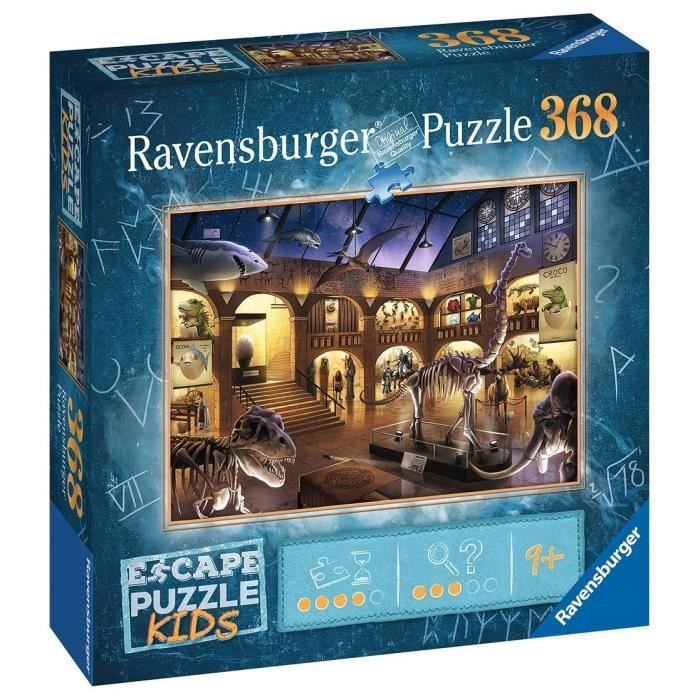 Escape puzzle Kids - Une nuit au musée - Ravensburger - Puzzle Escape Game 368 pièces - Dès 9 ans