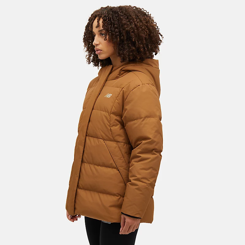 Dámská péřová bunda NBX Soft Alpine Icon – DŘEVO