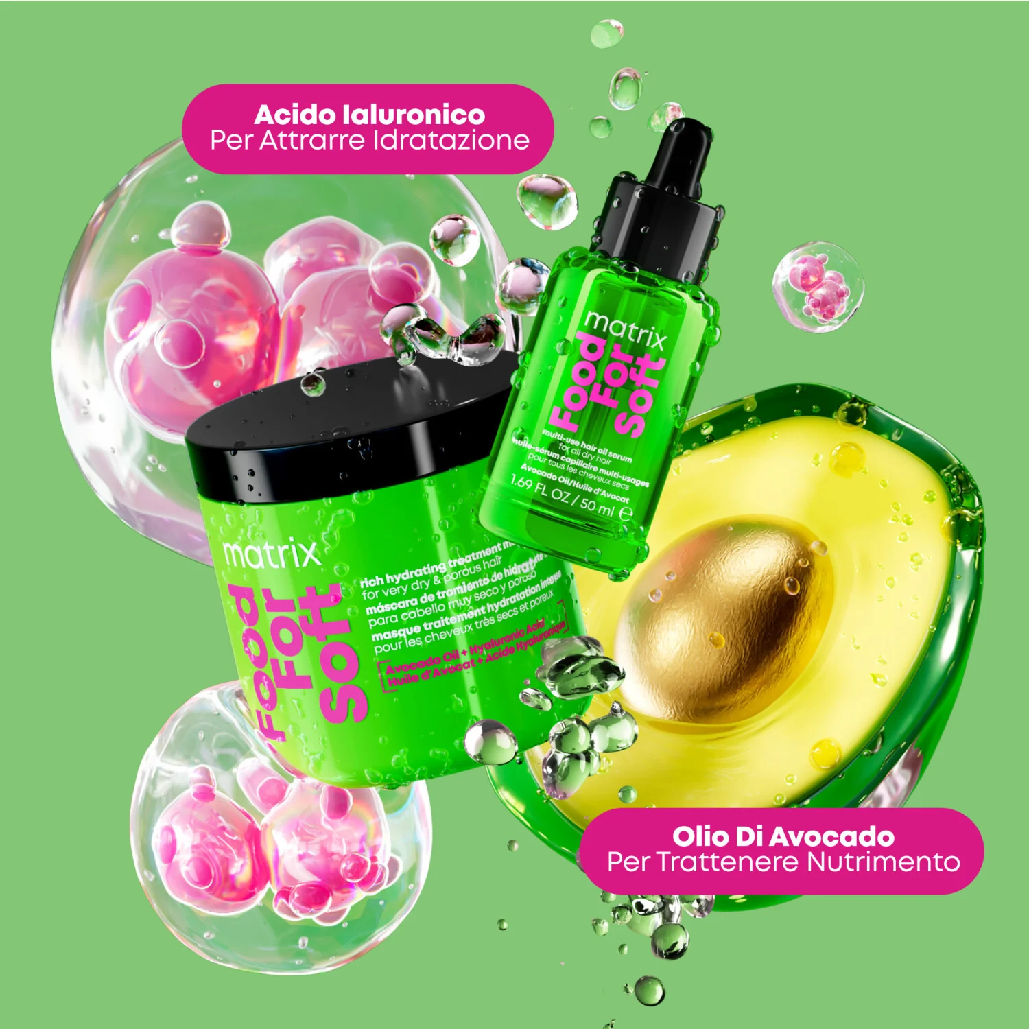 Food For Soft Multi-Use Hair Oil Serum - Olio Capelli