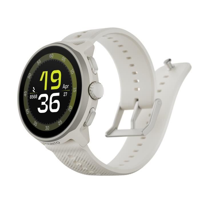 Smartwatch sportivo GPS Suunto Run - 3,5 cm - Cinturino in silicone - Grigio ghiaccio