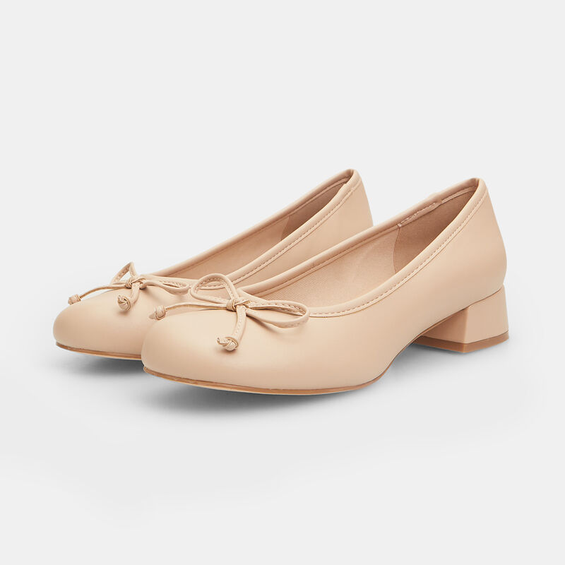 Baleriny damskie na obcasie 3,5 cm