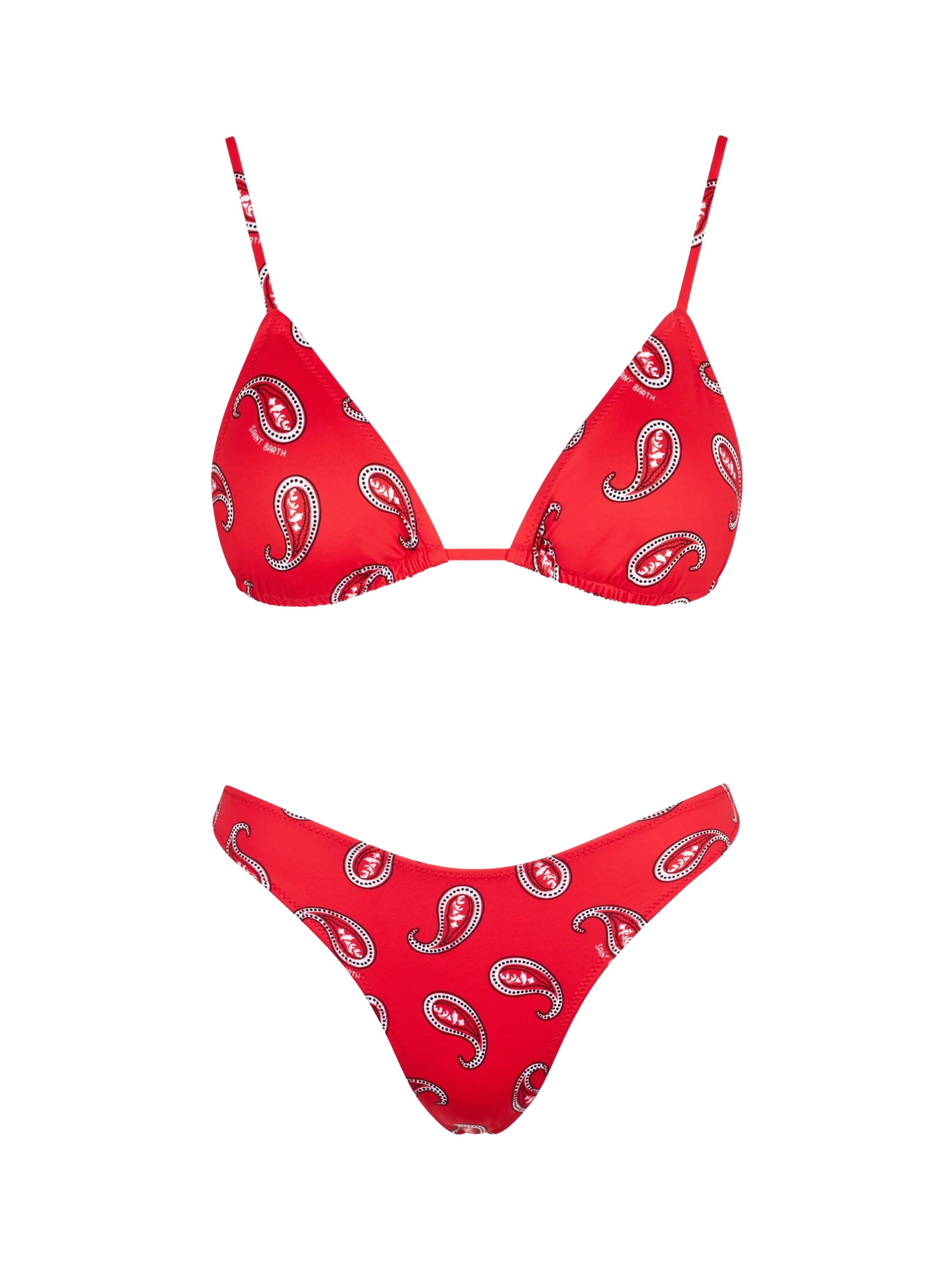 Dames driehoekbikini met paisleyprint