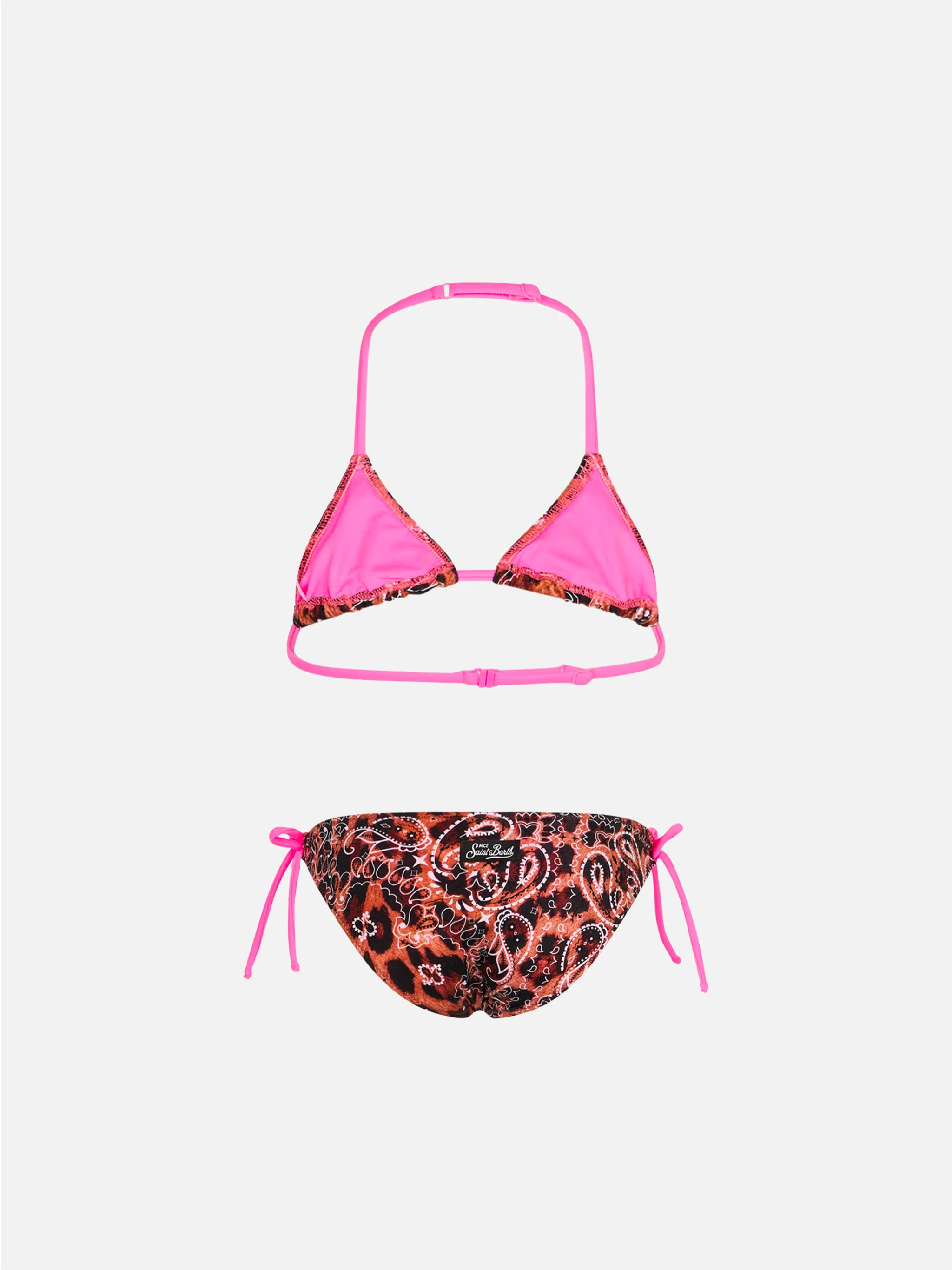 Leo bandana print driehoekige bikini voor meisjes