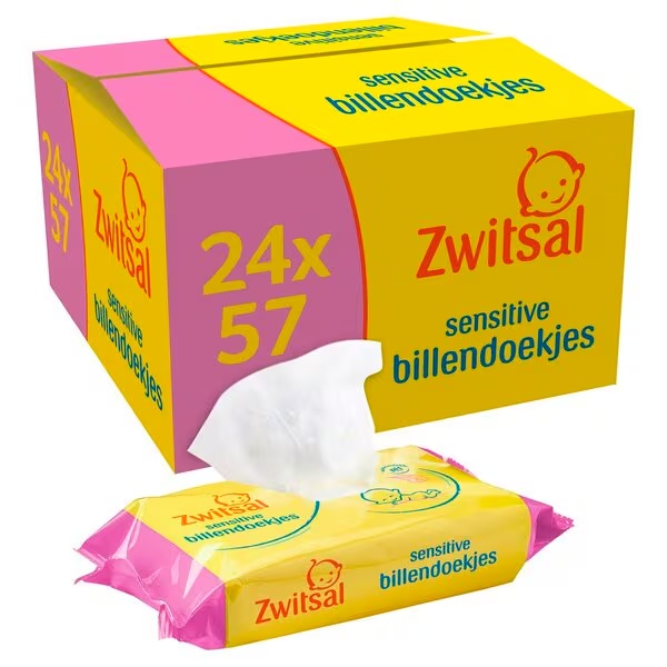 Zwitsal Sensitive dječje vlažne maramice<br>24 x 57 komada