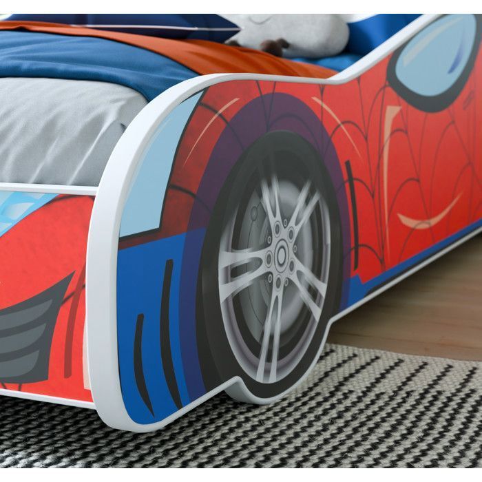 Kinderautobett „Spider“ + Lattenrost + 140x70 cm Matratze