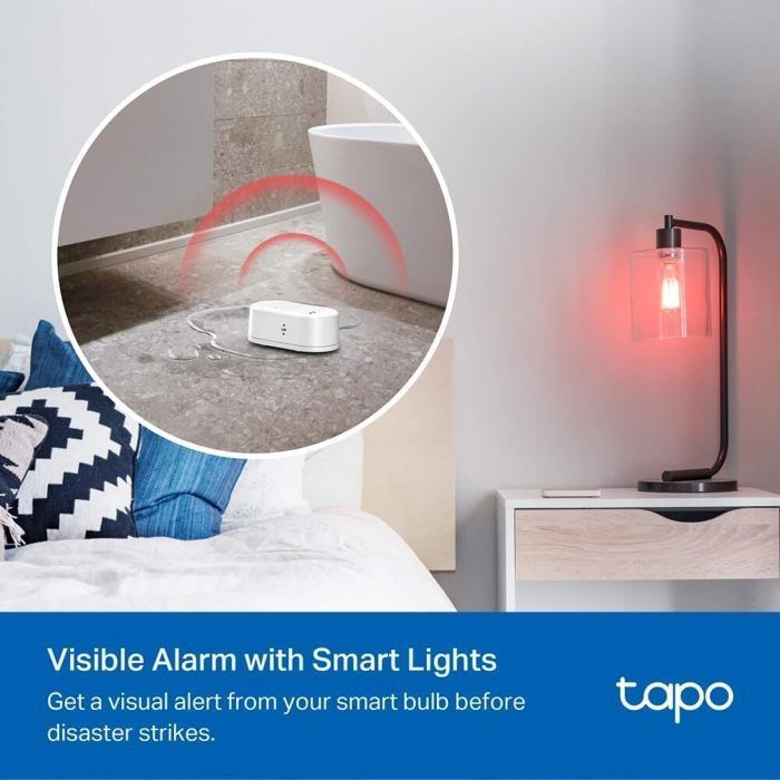 Detector de inundaciones - TP-Link - Tapo T300 - Alarma de 90 dB - IP66 - Inalámbrico