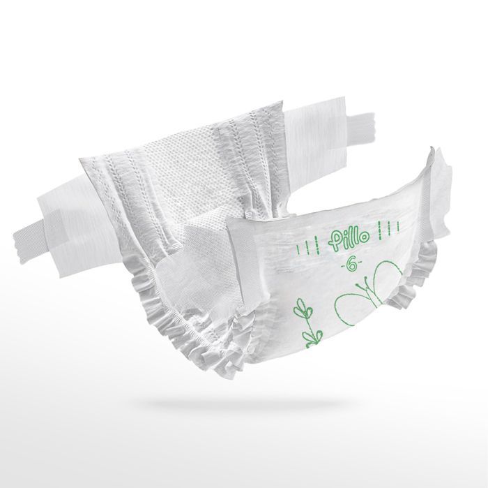 Pillo luiers maat 6 - Pak van 112 luiers, 4 pakken van 28 babyluiers maat 6 - XL (13-18 kg) - Babyluier