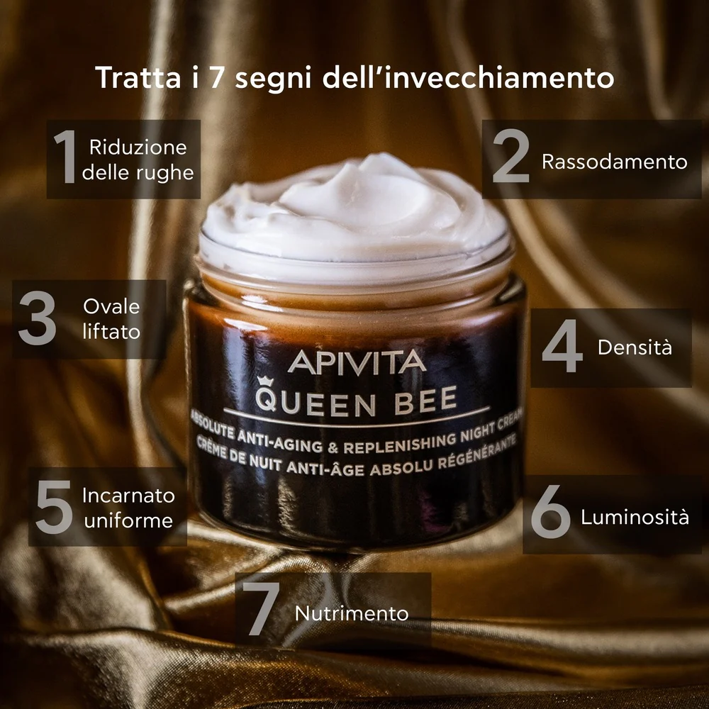 Queen Bee Crema Notte Anti-età Assoluta e Rimpolpante - Tratt.viso notte antirughe
