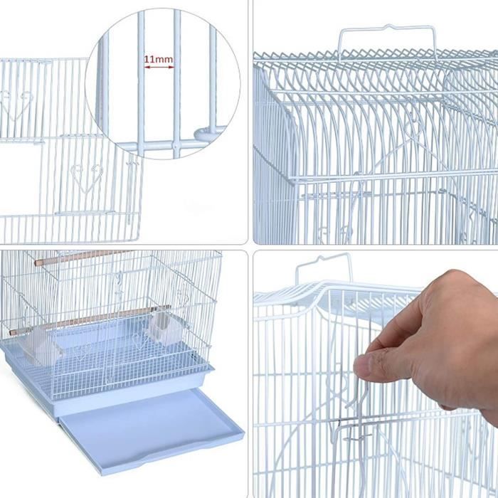Große Voliere für Kanarienvögel, Papageien, Wellensittiche und Kanarienvögel – für den Innen- und Außenbereich – Metall